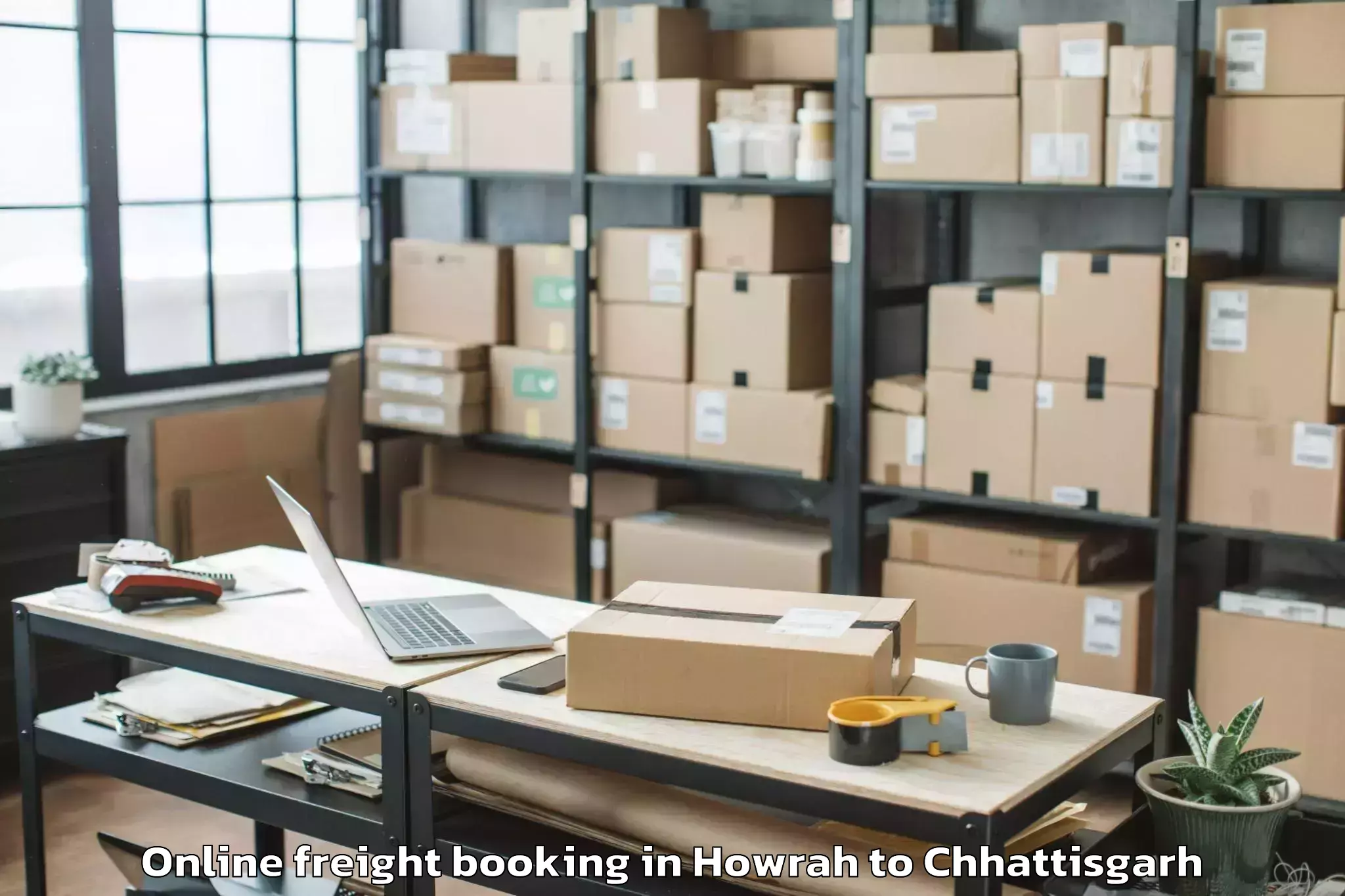 Reliable Howrah to Bhopalpattnam Online Freight Booking